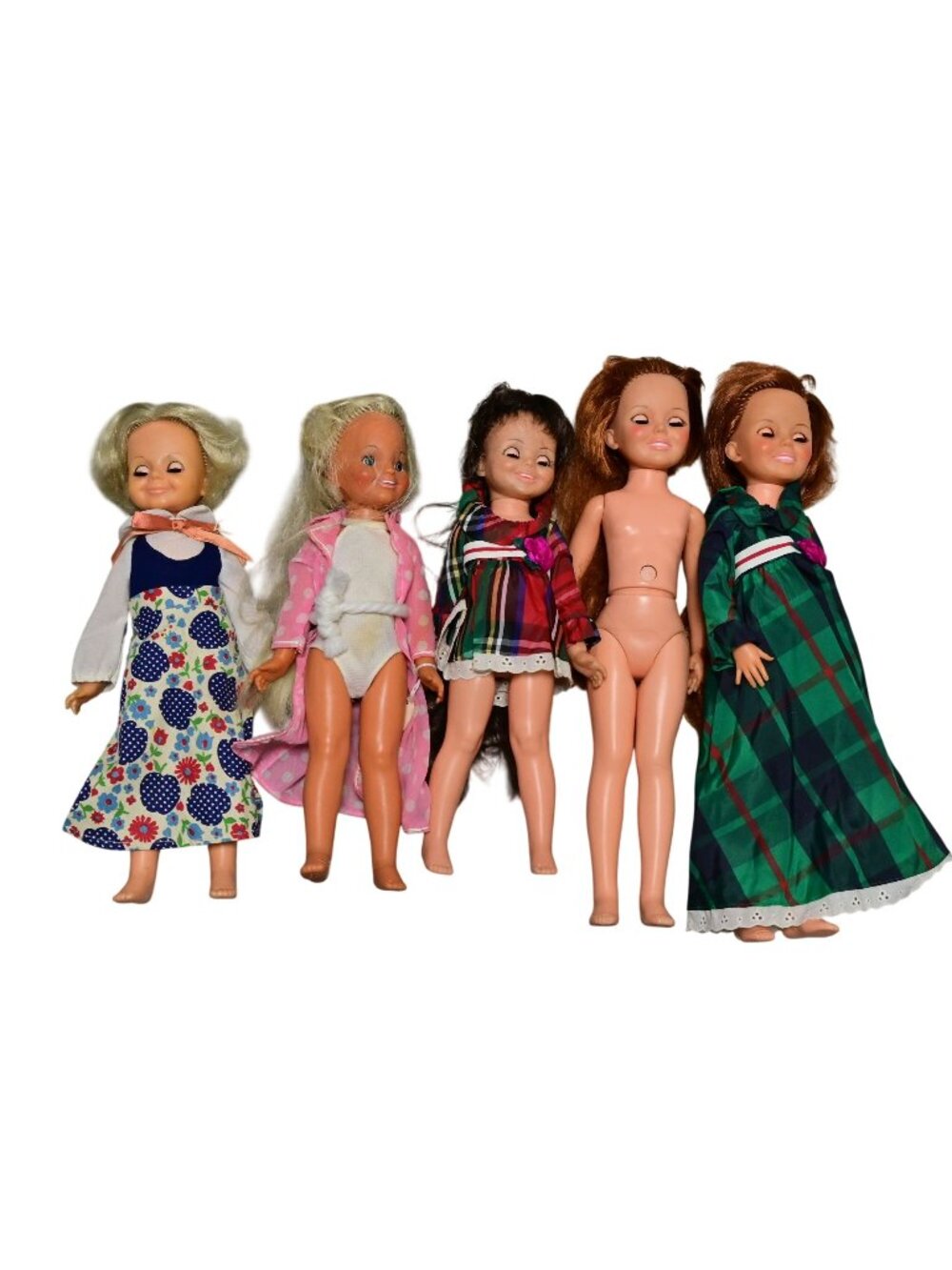 Ideal Vintage 1970s Crissy Doll Family Lot of 5 Growing Hair Sleepy Eyes